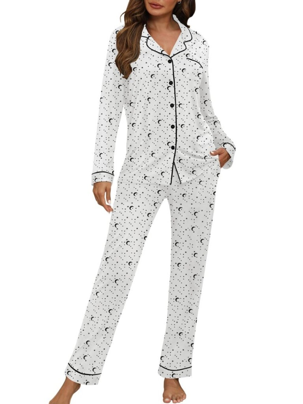 Women Pajama Set Long Sleeve Sleepwear Fashion Night Wear